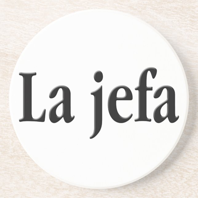 Porta-copos De Arenito La jefa (Frente)