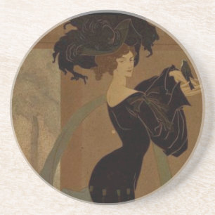 Porta-copos De Arenito Lady in Black