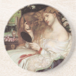 Porta-copos De Arenito Lady Lilith por Rossetti, Retrato Vitoriano Antigo