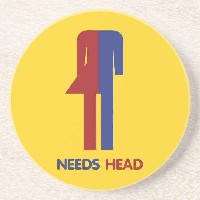 Porta-copos De Arenito Ladyboy Precisa De Cabeça (Frente)