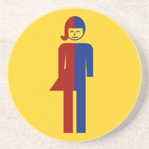 Porta-copos De Arenito Ladyboy / Tomboy Toilet ⚠ Sinal Tailandês ⚠