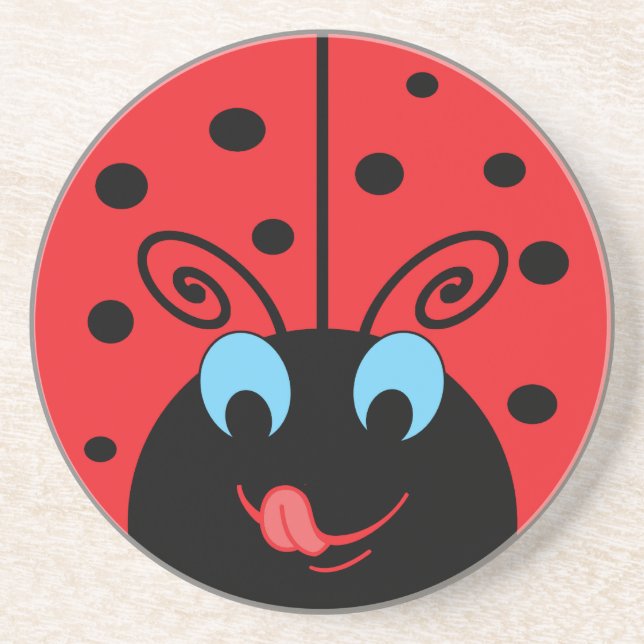 Porta-copos De Arenito Ladybug (Frente)