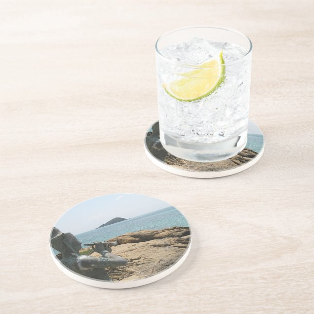 Porta-copos De Arenito Lenda de Sudsakorn ... Sattahip, Tailândia (Lateral)