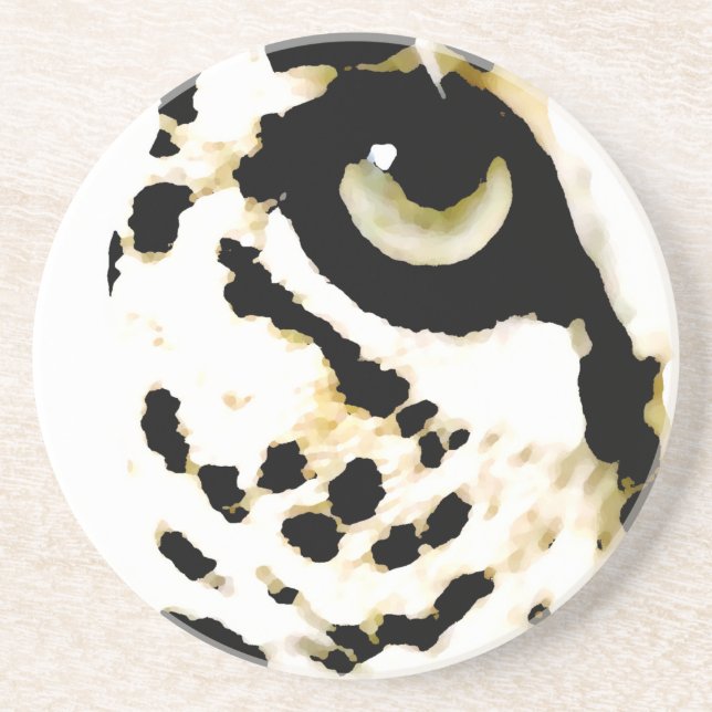 Porta-copos De Arenito Leopardo Eye (Frente)