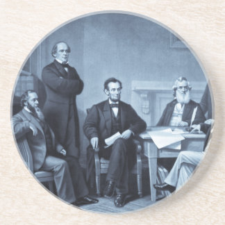 Porta-copos De Arenito Lincoln Lendo a Proclamação da Emancipação