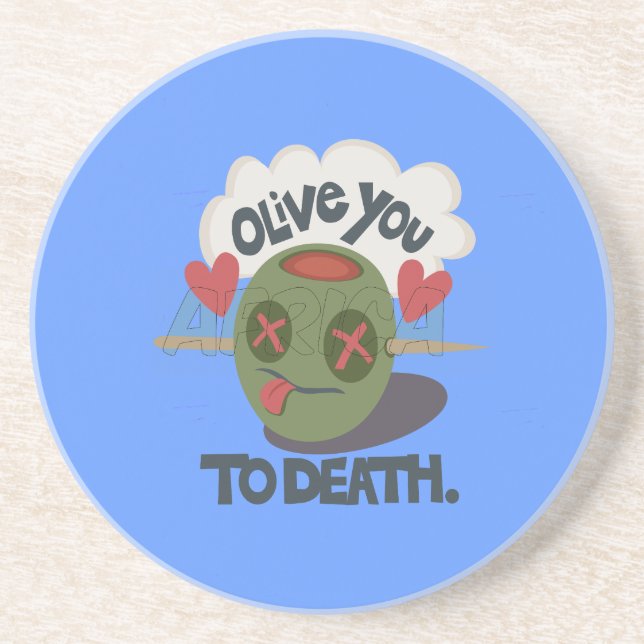 Porta-copos De Arenito Linda Legal, adoro Arte Africana (Frente)