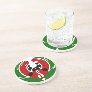 Porta-copos De Arenito Linda Tapeçaria no Quênia: Borboleta da Bandeira M