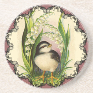Porta-copos De Arenito Little Bird Vintage Coaster
