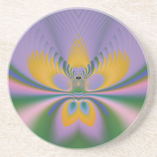Porta-copos De Arenito Lotus Roxo