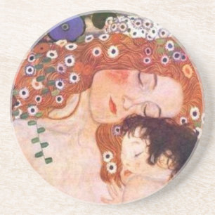 Porta-copos De Arenito Mãe e Criança por Klimt