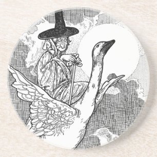 Porta-copos De Arenito Mãe Gansa Vitoriana Antiga por Charles Robinson