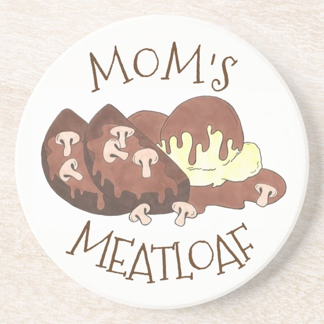 Porta-copos De Arenito Mãe Meatloaf Cozinhar Casca Batatas Gravura (Frente)