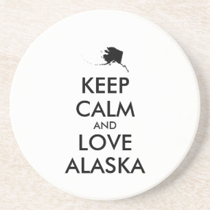 Porta-copos De Arenito MANTER CALM e AMAR ALASKA personalizáveis