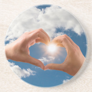 Porta-copos De Arenito Mãos de amor