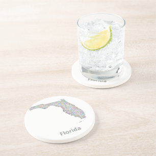 Porta-copos De Arenito Mapa de Florida