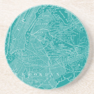 Porta-copos De Arenito Mapa gráfico de Nova York