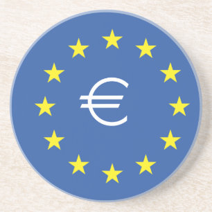 Porta-copos De Arenito Marca UE.com símbolo EURO
