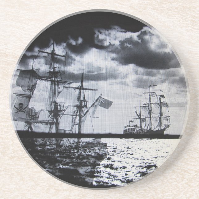 Porta-copos De Arenito Mares escuros (Frente)