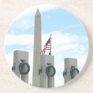 Porta-copos De Arenito Memorial do Washington Monument e da WWII em DC