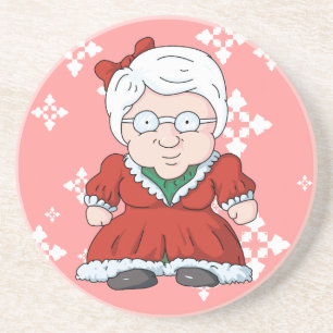 Porta-copos De Arenito Miss Clause