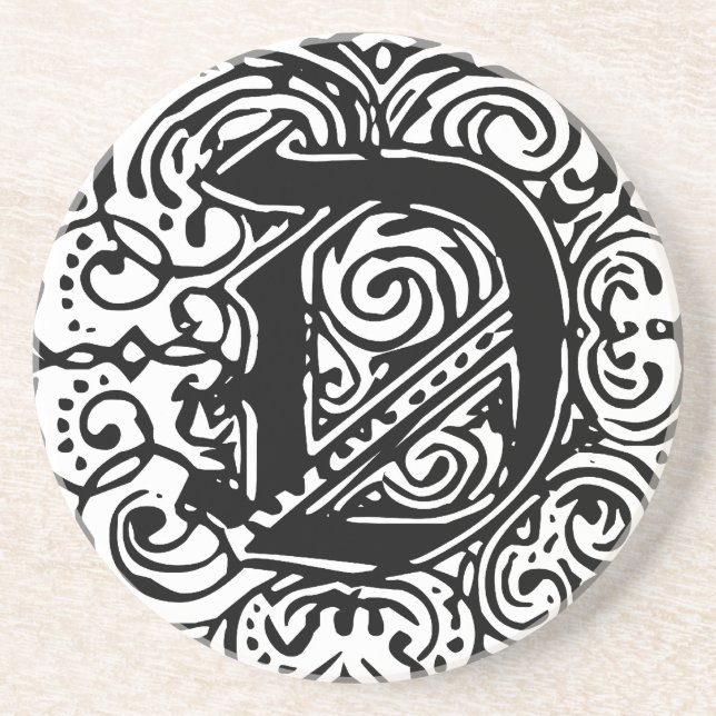 Porta-copos De Arenito Monarchia Black "D" (Frente)