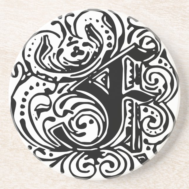 Porta-copos De Arenito Monarquia "F" (Frente)