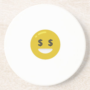 Porta-copos De Arenito money eye emoji