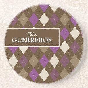 Porta-copos De Arenito Montanha-russa Guerreros Purple/Chocolate