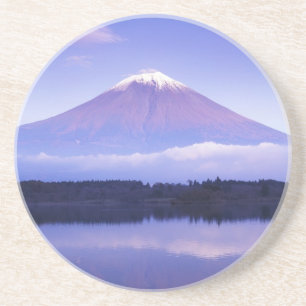 Porta-copos De Arenito Monte Fuji com Nuvem Lenticular, Lago Motosu,
