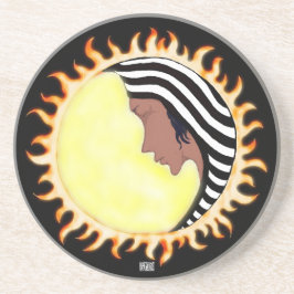 Porta-copos De Arenito Moon Goddese 2