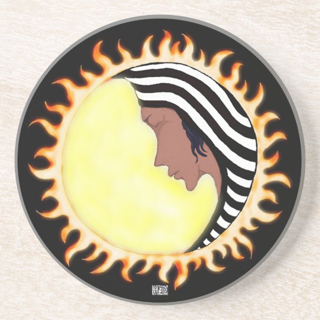 Porta-copos De Arenito Moon Goddese 2 (Frente)