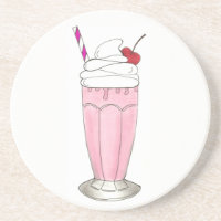 Morango Rosa Agita Sorvete Milkshake Foodie