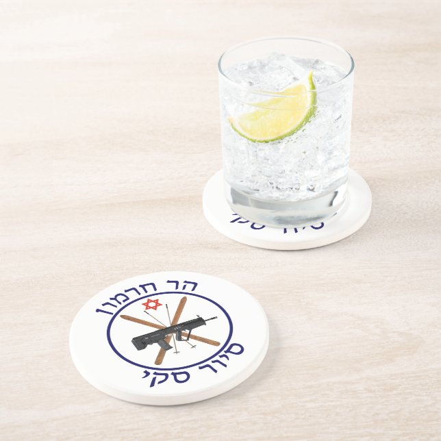 Porta-copos De Arenito Mt. Hermon Ski Patrol (Lateral)