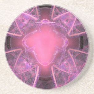 Porta-copos De Arenito Muitas Portas copos de espiral cor-de-rosa