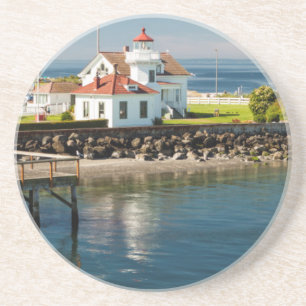 Porta-copos De Arenito Mukilteo Lighthouse, Mukilteo, Washington, EUA