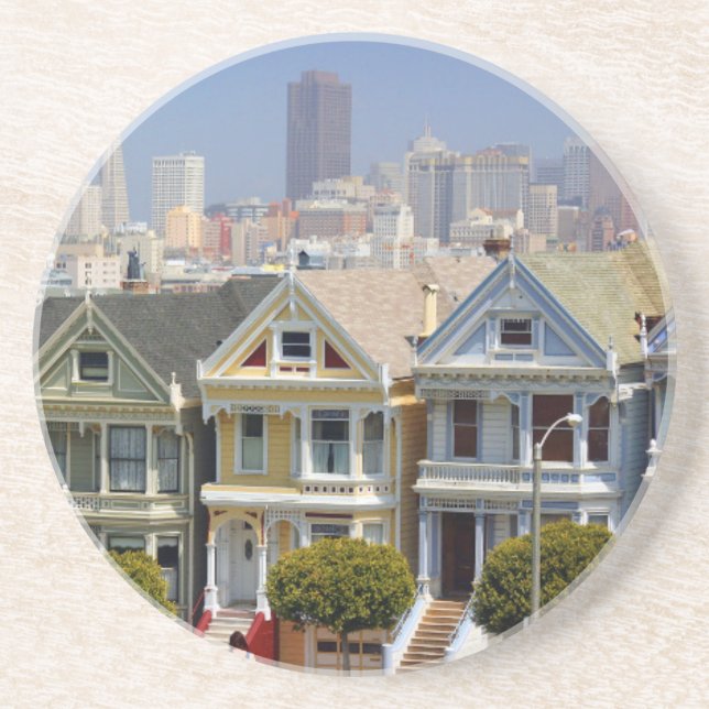 Porta-copos De Arenito Mulheres Pintadas de São Francisco (Frente)