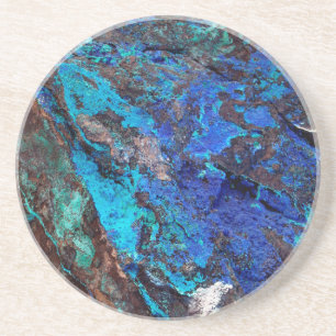 Porta-copos De Arenito Na moda Blue Marble Stone