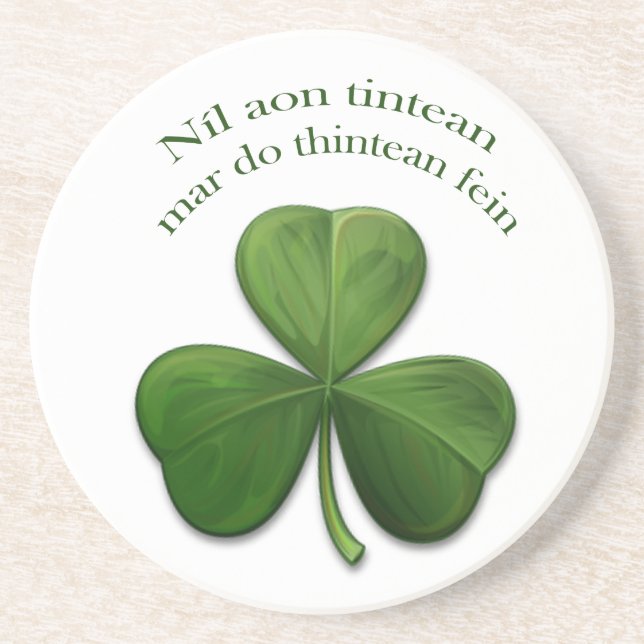 Porta-copos De Arenito Não há lugar como casa (Frente)