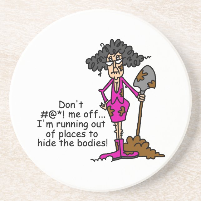 Porta-copos De Arenito Não se meta comigo (Frente)