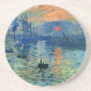 Porta-copos De Arenito Nascer do sol da impressão, Soleil Levant, Claude