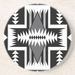 Porta copos de arenito Navajo Black & Cinza
