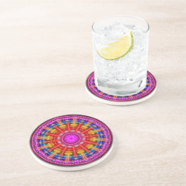 Porta-copos De Arenito Neon Medallion
