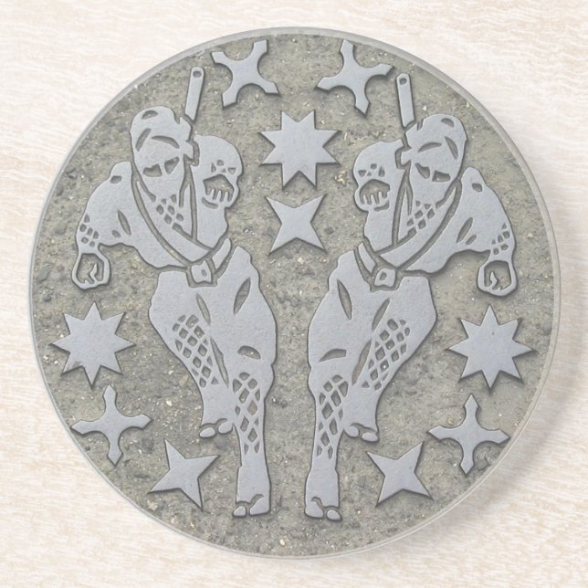 Porta-copos De Arenito Ninja Manhole (Frente)