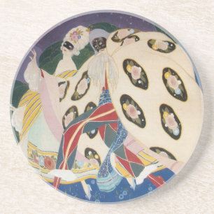 Porta-copos De Arenito NOCTURNA COM MÁSCARAS/Mascarada Veneza