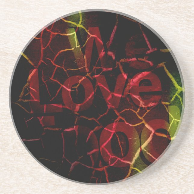 Porta-copos De Arenito Nós amamos (Frente)