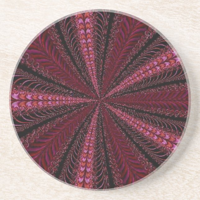 Porta-copos De Arenito Nunca Terminar Fita Vermelha (Frente)