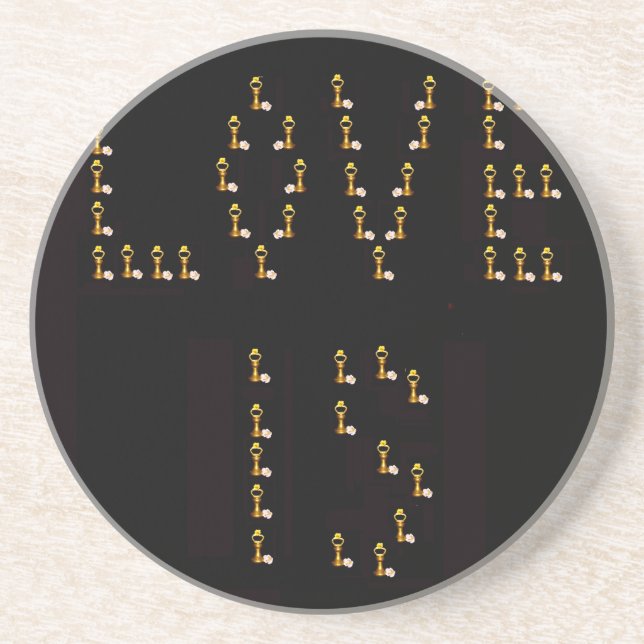 Porta-copos De Arenito O Amor (Frente)