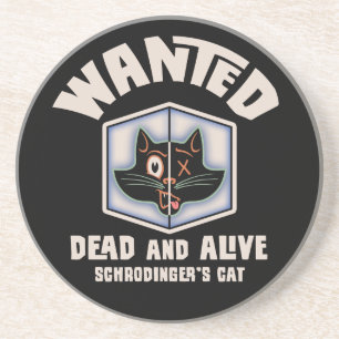 Porta-copos De Arenito O gato de Schrodinger querido