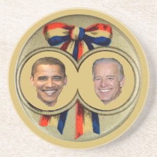 Porta-copos De Arenito Obama Biden