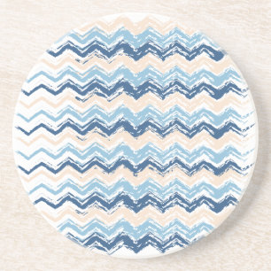 Porta-copos De Arenito Ocean Waves Chevron